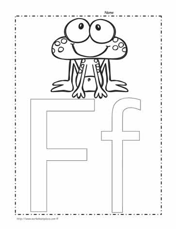 The Letter F Coloring Page
